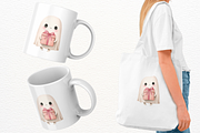 Cute Christmas Ghost Clipart, an Illustration by Markicha Art (Thumbnail 4 of 6)
