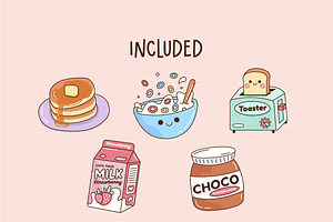 Perfect Breakfast Cute Illustrations