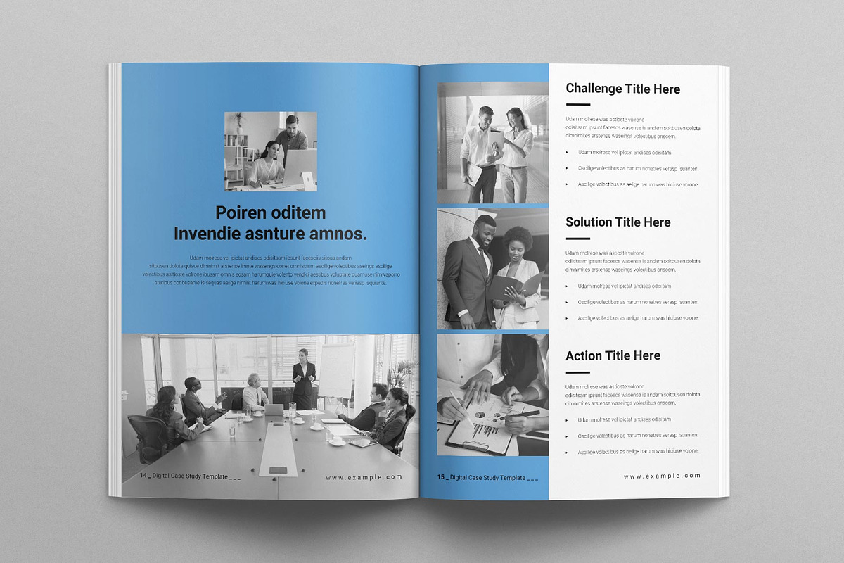 Digital Case Study Booklet Template, a Brochure Template by TemplatesForest