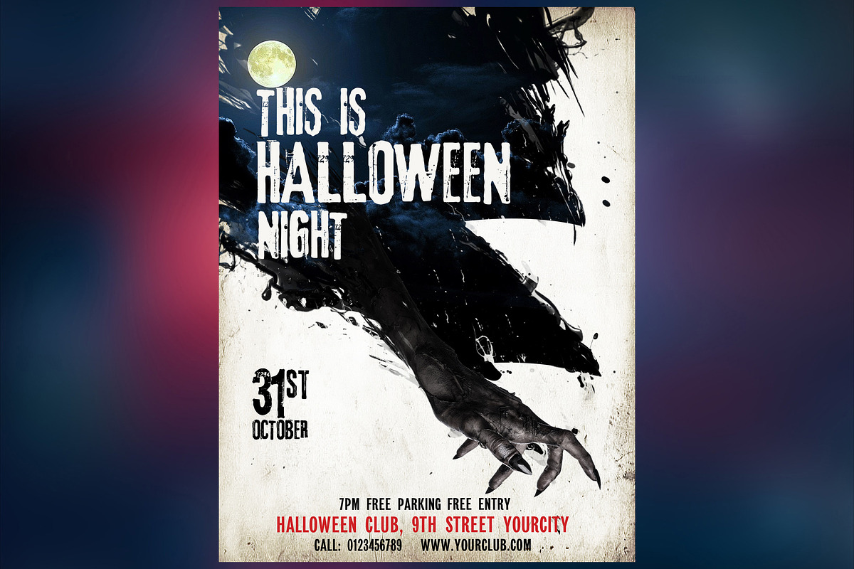 Halloween Party Collection, a Flyer Template by PSD Market (Photo 4 of 10)