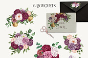 Dramatic Autumn Magenta Flowers, a Seasonal Illustration by Catch the Dream Art (Thumbnail 2 of 8)