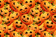 Repeating Halloween seamless pattern, a Pattern Graphic by Yayasya (Thumbnail 1 of 2)