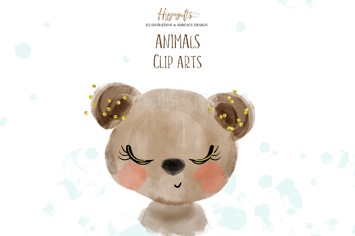 Animals cliparts, an Animal Illustration by TheHappyGiftArt (Photo 6 of 6)