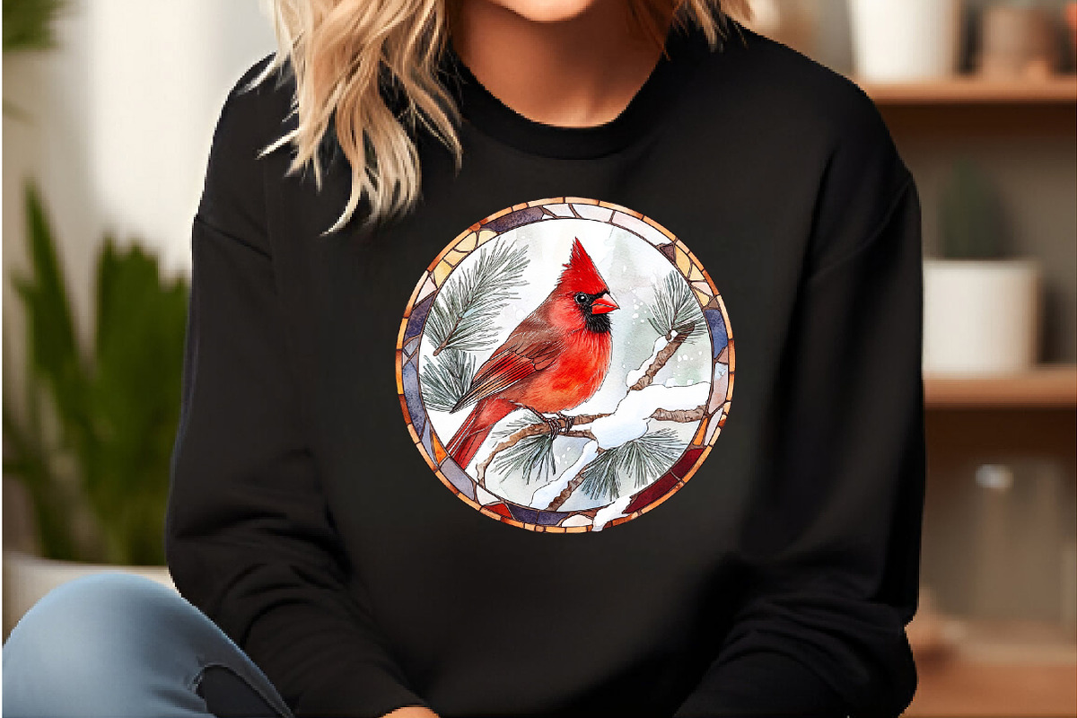 Round Stained Glass Birds Clipart, an Illustration by DreamCafeArt (Photo 6 of 9)