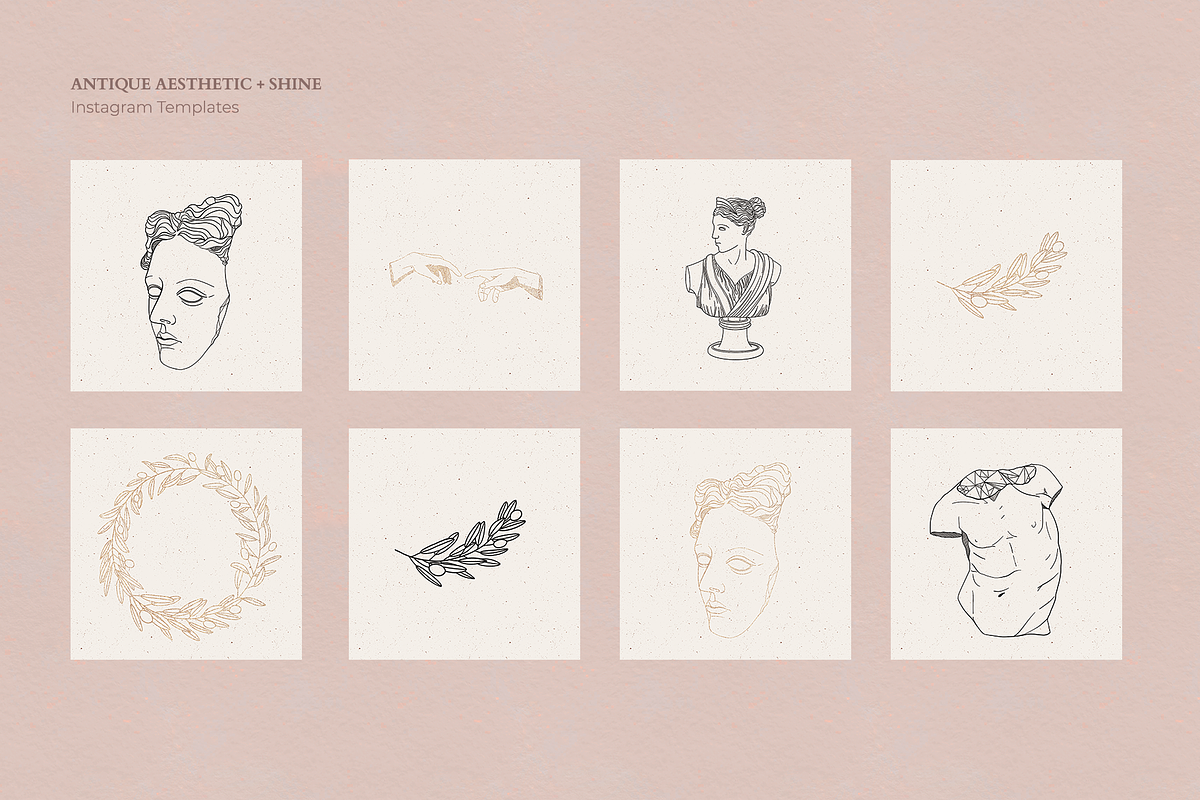 ANTIQUE AESTHETIC + SHINE templates, a Background Graphic by mamormo (Photo 6 of 13)