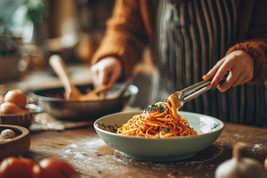Homemade Pasta Delicious Italian Foo, a Photo by Pixeness Studio