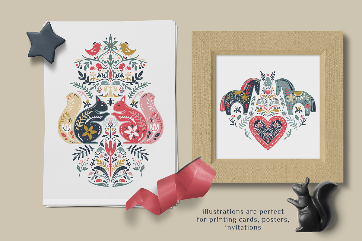 Christmas Scandinavian Ornaments, a Pattern Graphic by Molly art (Photo 10 of 12)