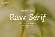 Raw Serif - Handwritten Font Family, a Serif Font by SHOOM HOUSE (Thumbnail 1 of 12)
