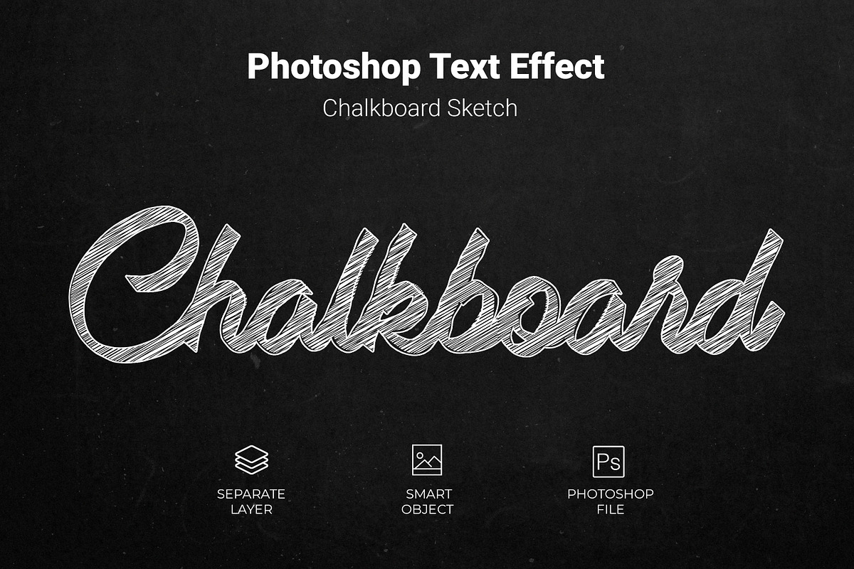 Chalkboard Sketch Text Style Effect, a Layer Style Add-On by zahidhossainalif (Photo 1 of 2)