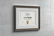 A4 Passe Partout Certificate Mockup, an Advertising Mockup by DesignRushMarket (Thumbnail 3 of 13)