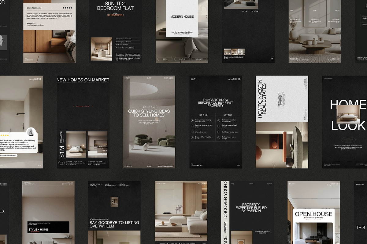 Modern Real Estate Post & Story Kit, a Social Media Template by Prapti Design (Photo 8 of 10)