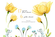 Ukraine. Watercolor floral set, a Decorative Illustration by Akvarelldesign (Thumbnail 6 of 7)