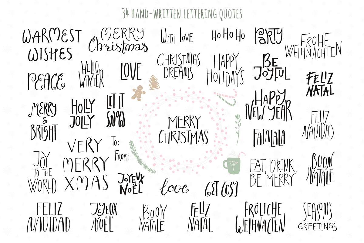 Christmas Bundle Cute Illustrations, a Seasonal Illustration by sceptical cactus (Photo 23 of 62)
