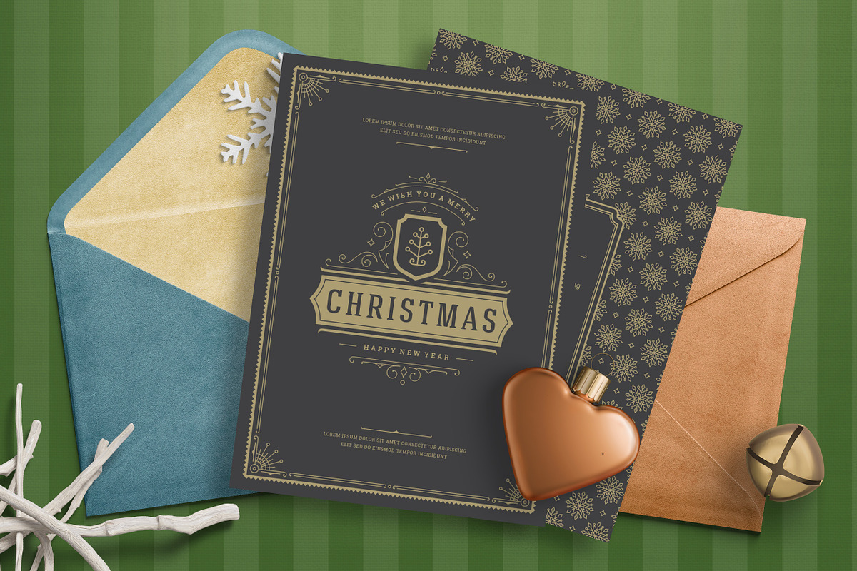Christmas Greeting Card, a Card Template by Vasya Kobelev (Photo 5 of 7)