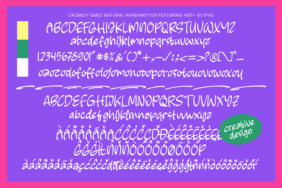 Cromley Smile Natural Handwritten, a Script Font by Letterena Studios Script (Photo 10 of 10)