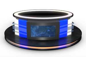 TV Studio News Desk 12