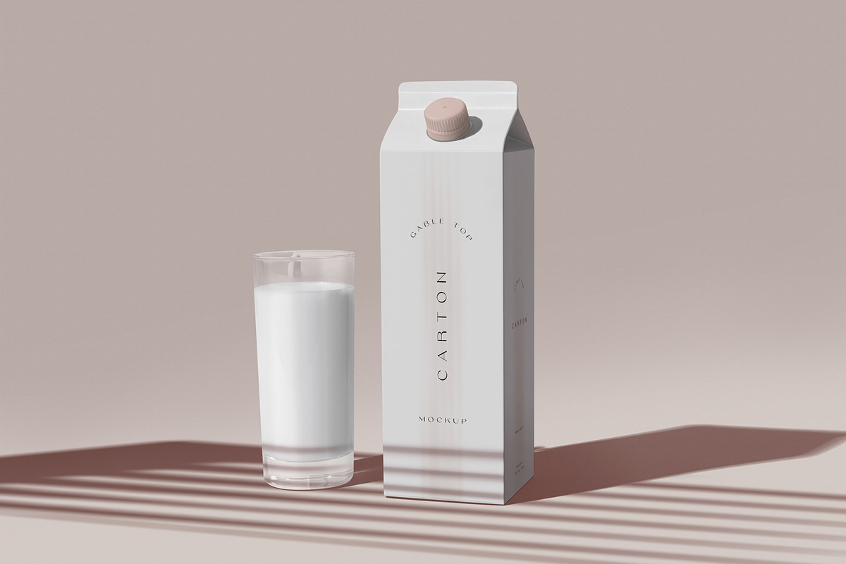 Gable Top Carton Mockups, a Packaging Mockup by DesignNeutrons (Photo 3 of 7)