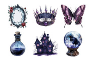 Black Purple Gothic Halloween Clipar, an Illustration by Daily.Designs (Thumbnail 5 of 5)