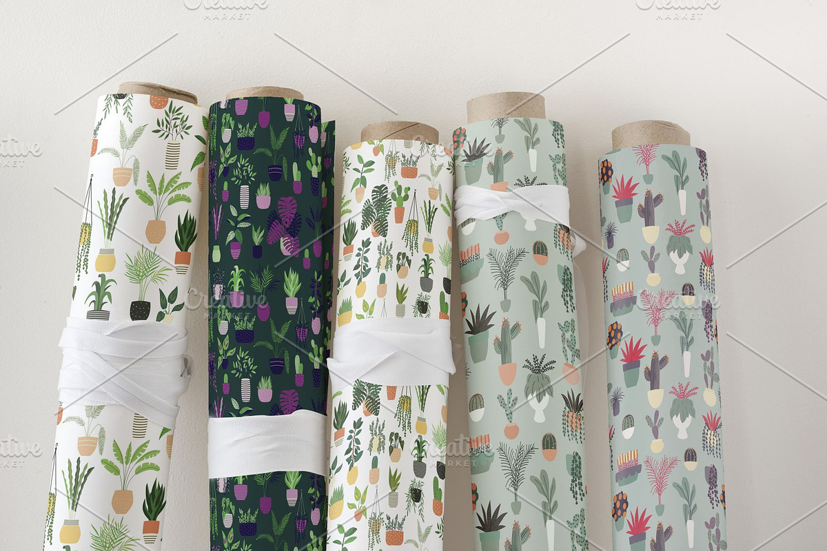House plants Illustrations & Pattern, a Pattern Graphic by Blue Lela Design (Photo 5 of 9)