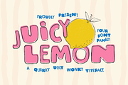 Juicy Lemon - Quirky Wonky Font, a Handwritten Font by shineink.designlab (Thumbnail 1 of 16)
