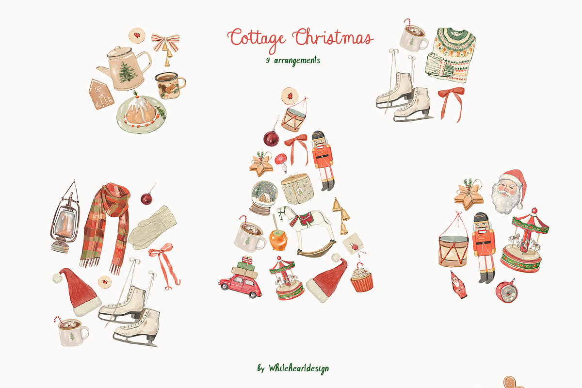 Christmas Illustrations & Templates, a Decorative Illustration by whiteheartdesign (Photo 4 of 25)
