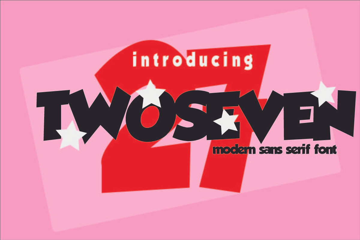 Two Seven, a Sans Serif Font by AleraStudio (Photo 1 of 5)
