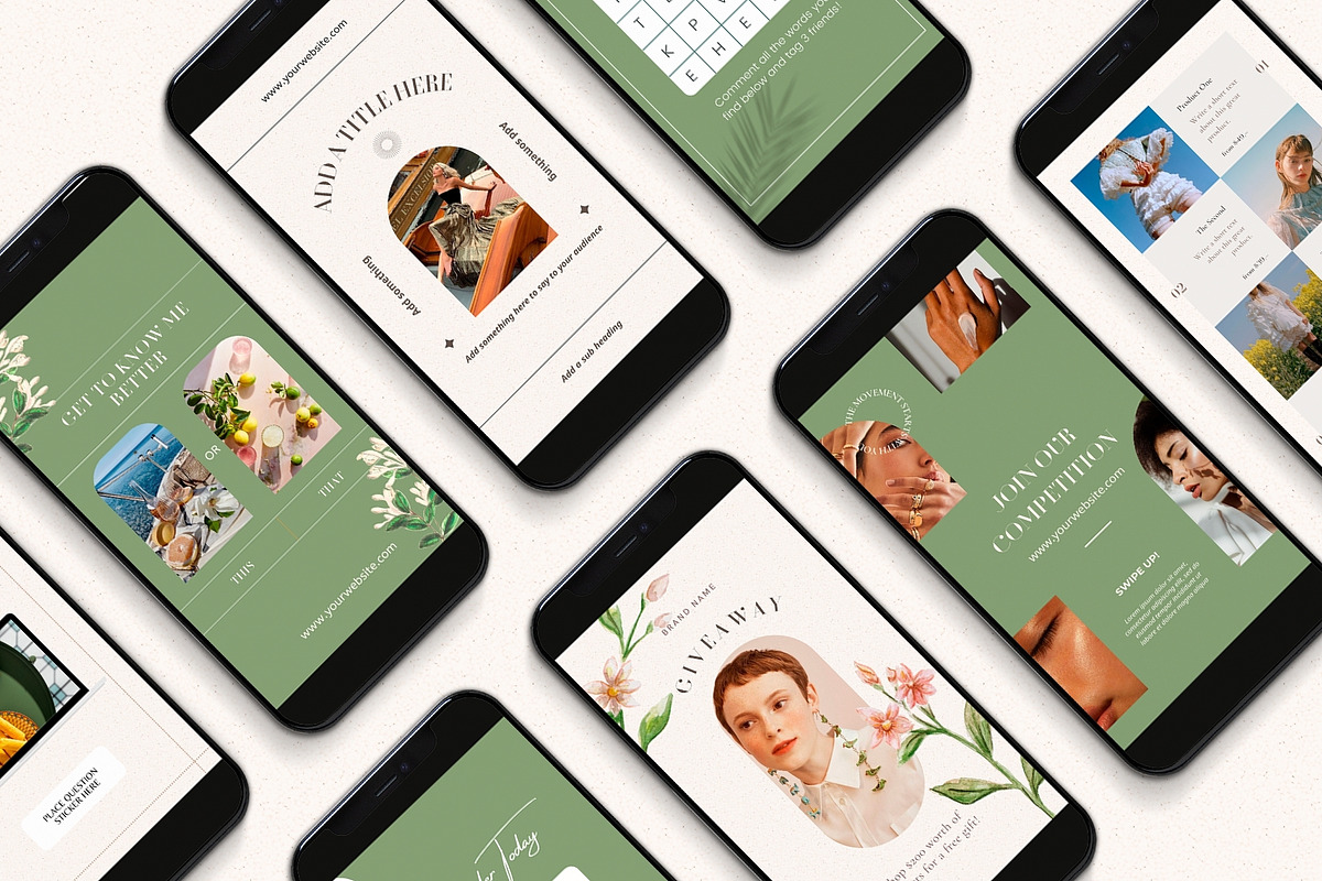 Matcha Latte Instagram Bundle| Canva, a Social Media Template by DesignbySamVN (Photo 3 of 10)
