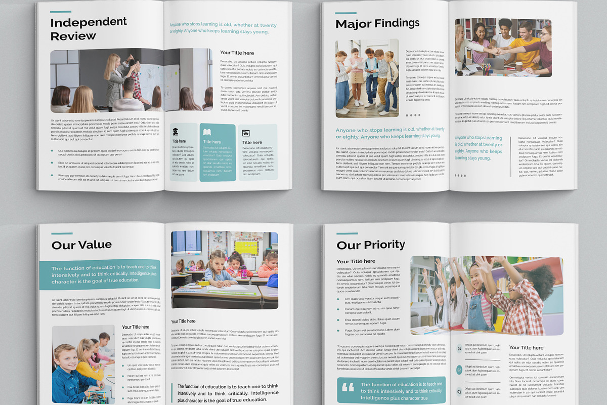 Education Brochure Template Layout, a Brochure Template by MightyDesign (Photo 2 of 6)