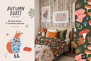 Autumn Foxes - Fall Forest clipart, an Animal Illustration by avdnadi (Thumbnail 2 of 11)