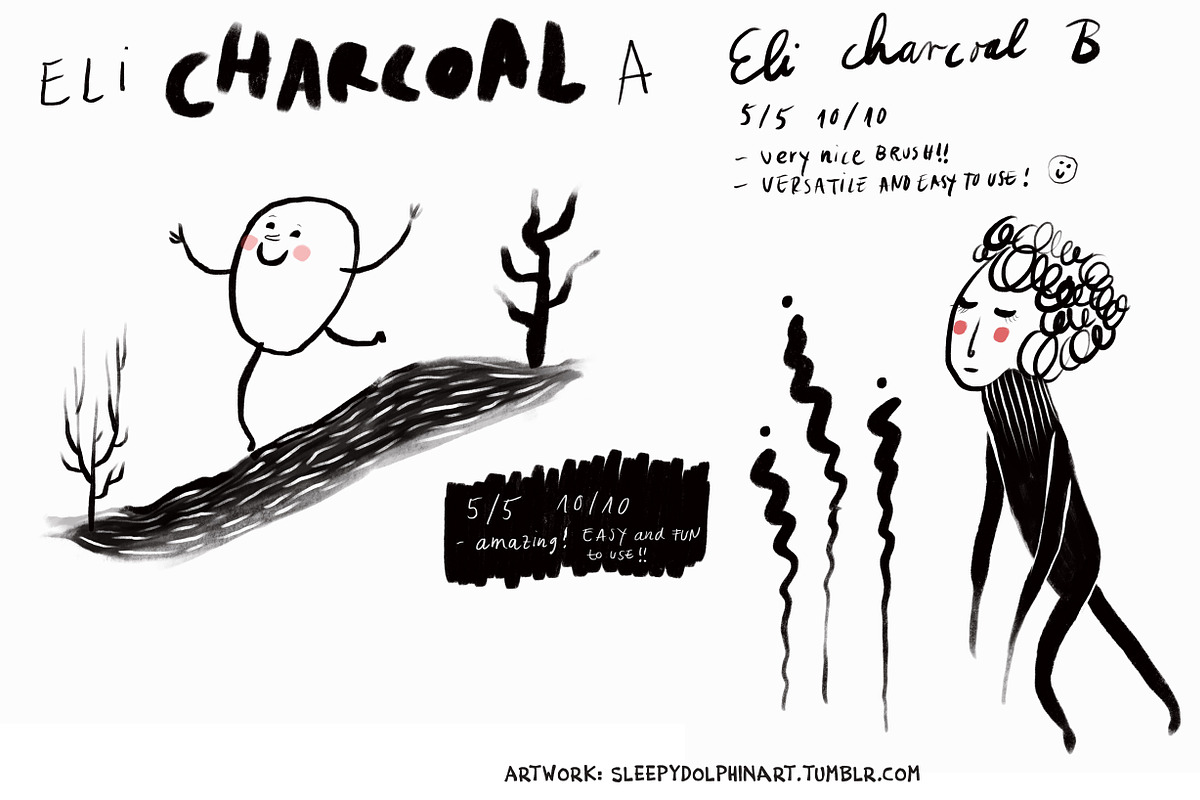 30+ PENCIL & CHARCOAL Brushes preview 8