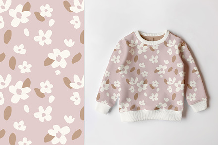 Pattern with Flowers, a Pattern Graphic by Olena Kuznietsova