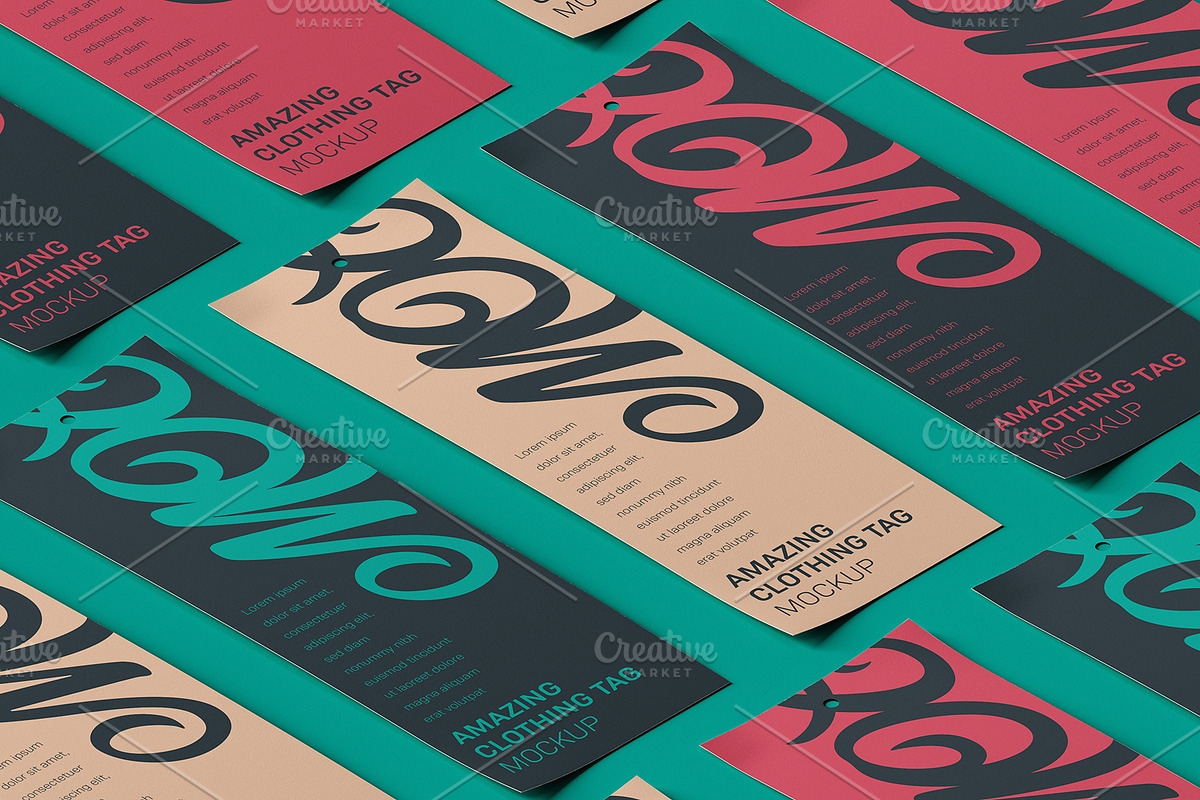 Set of Kraft Tag Labels Mockup, an Apparel Mockup by Black Cat Studio (Photo 16 of 18)