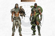 Primal Fantasy Tribal Characters PNG, a Person Illustration by ThatsDesignArt (Thumbnail 12 of 13)
