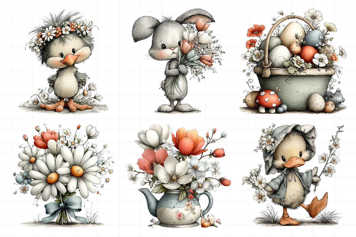 Whimsical Spring Clipart PNG, an Illustration by Daily.Designs (Photo 7 of 8)