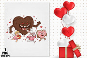 Angry Valentine Chocolate Monster PN, an Illustration by Daily.Designs (Thumbnail 2 of 4)