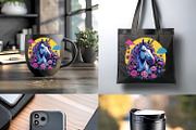 Vibrant unicorn with a spiral horn, an Animal Illustration by yod67 (Thumbnail 8 of 9)