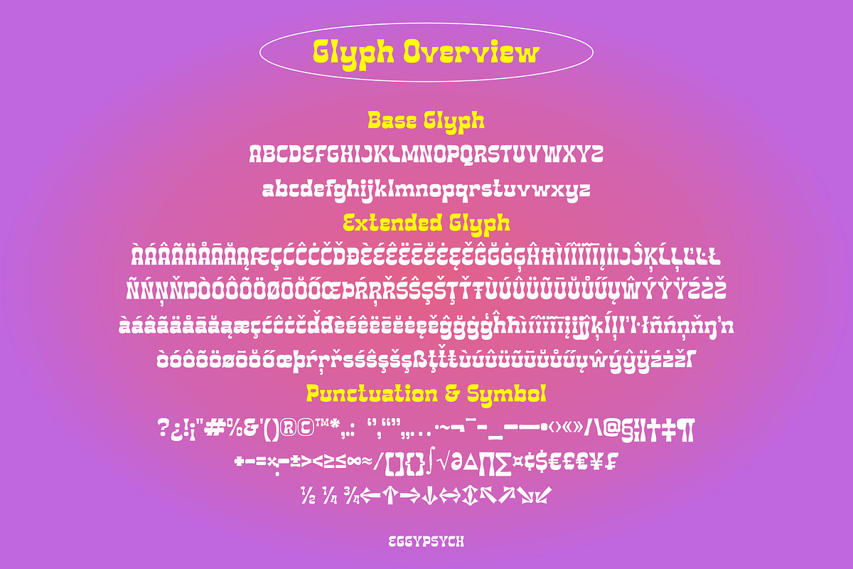 EggyPsych - a funky font, a Sans Serif Font by Brainware Graphic (Photo 2 of 8)