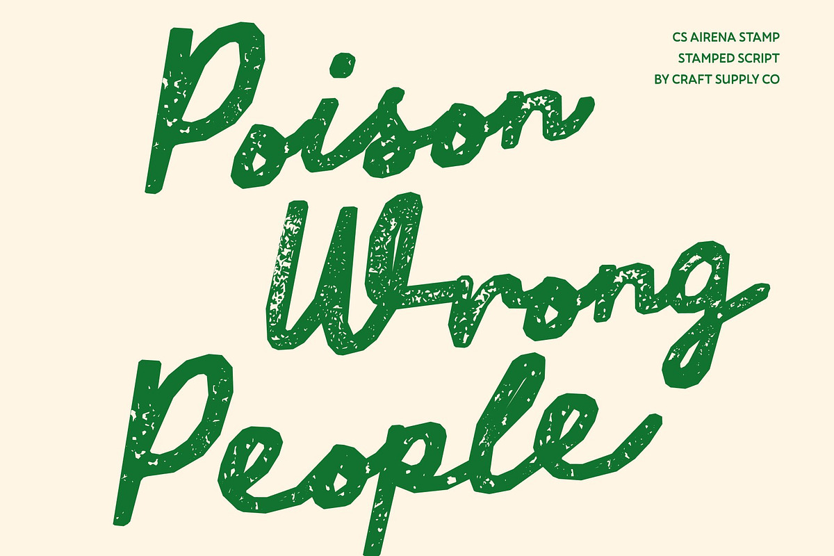 CS Airena Stamp, a Script Font by Craft Supply Co. (Photo 6 of 8)