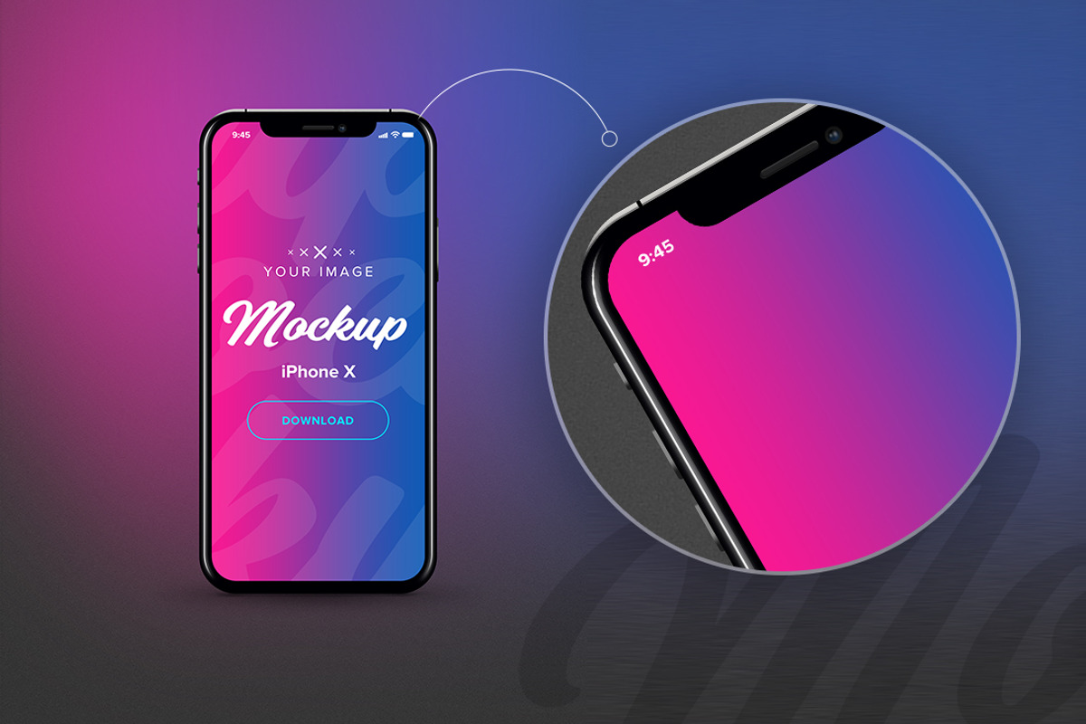 Mockup iphone x 10, an iPhone Mockup by shaman (Photo 2 of 4)