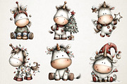 Christmas Unicorn Clipart, an Illustration by RobertsArt (Thumbnail 7 of 7)