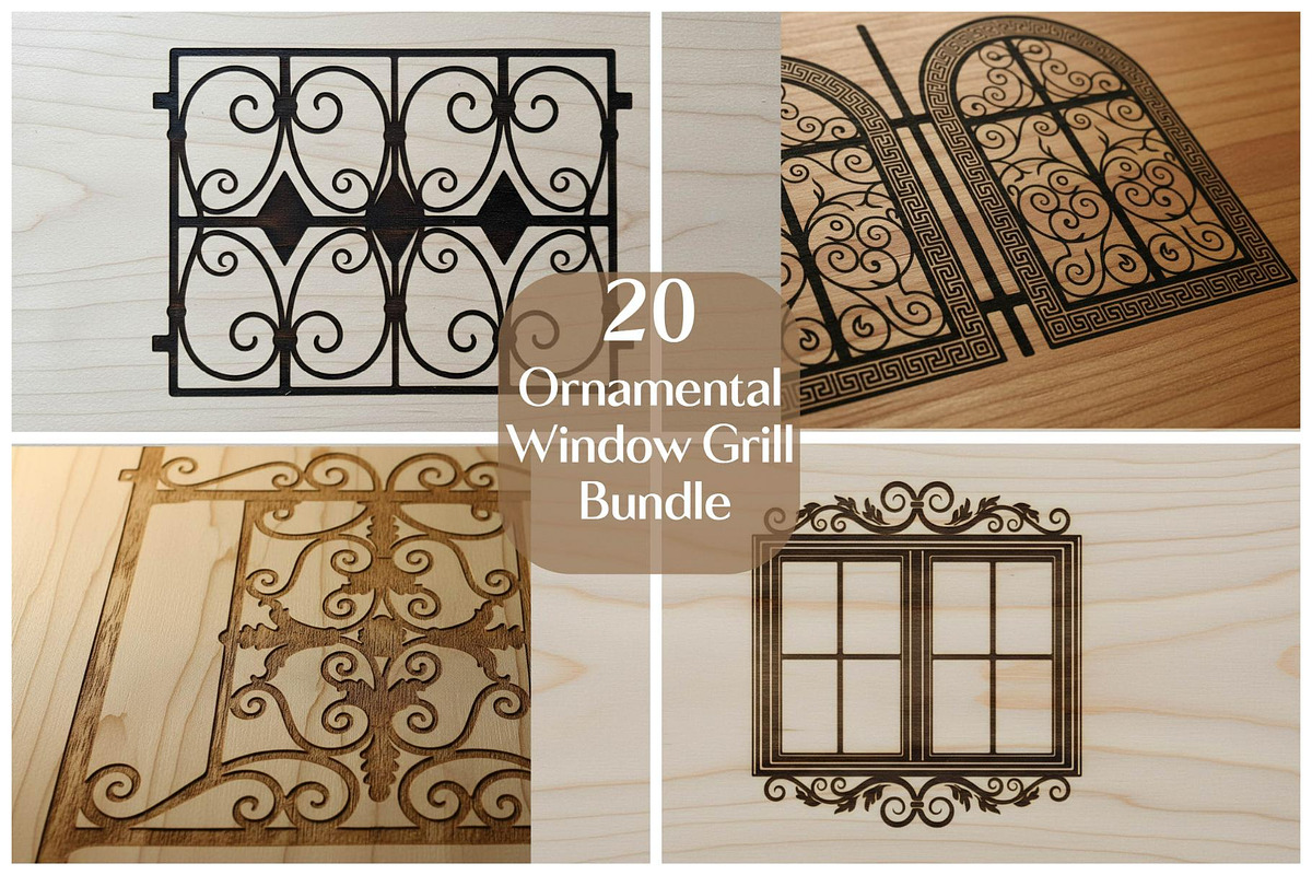 Ornamental Window Grill Designs, a Decorative Illustration by Designer_Momina (Photo 1 of 17)
