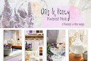 Oils and Honey Pinterest Pack, a Social Media Template by lovemyHappyVibes (Thumbnail 1 of 6)
