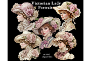 Victorian Lady Portrait Clipart PNG, an Illustration by Memories By Lea (Thumbnail 4 of 9)