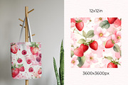 Strawberry Milk Seamless Patterns, a Pattern Graphic by Anna Design Studio (Thumbnail 5 of 6)
