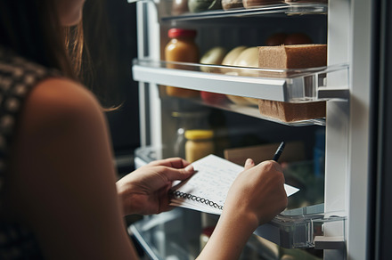 Woman opening fridge, a Person Photo by Virgo Studio