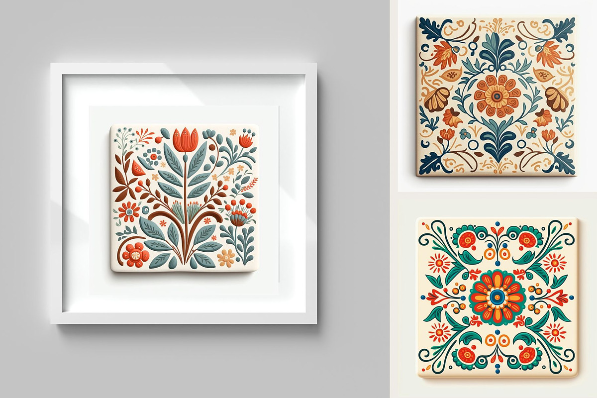 9 Folk Flower Pattern Illustration, a Decorative Illustration by ARTOZEN DIGITAL (Photo 4 of 11)