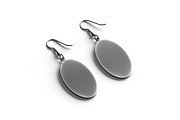 Black Oval Earring Jewelry 3D Model, an Object 3D Model by rebrandy (Thumbnail 8 of 9)