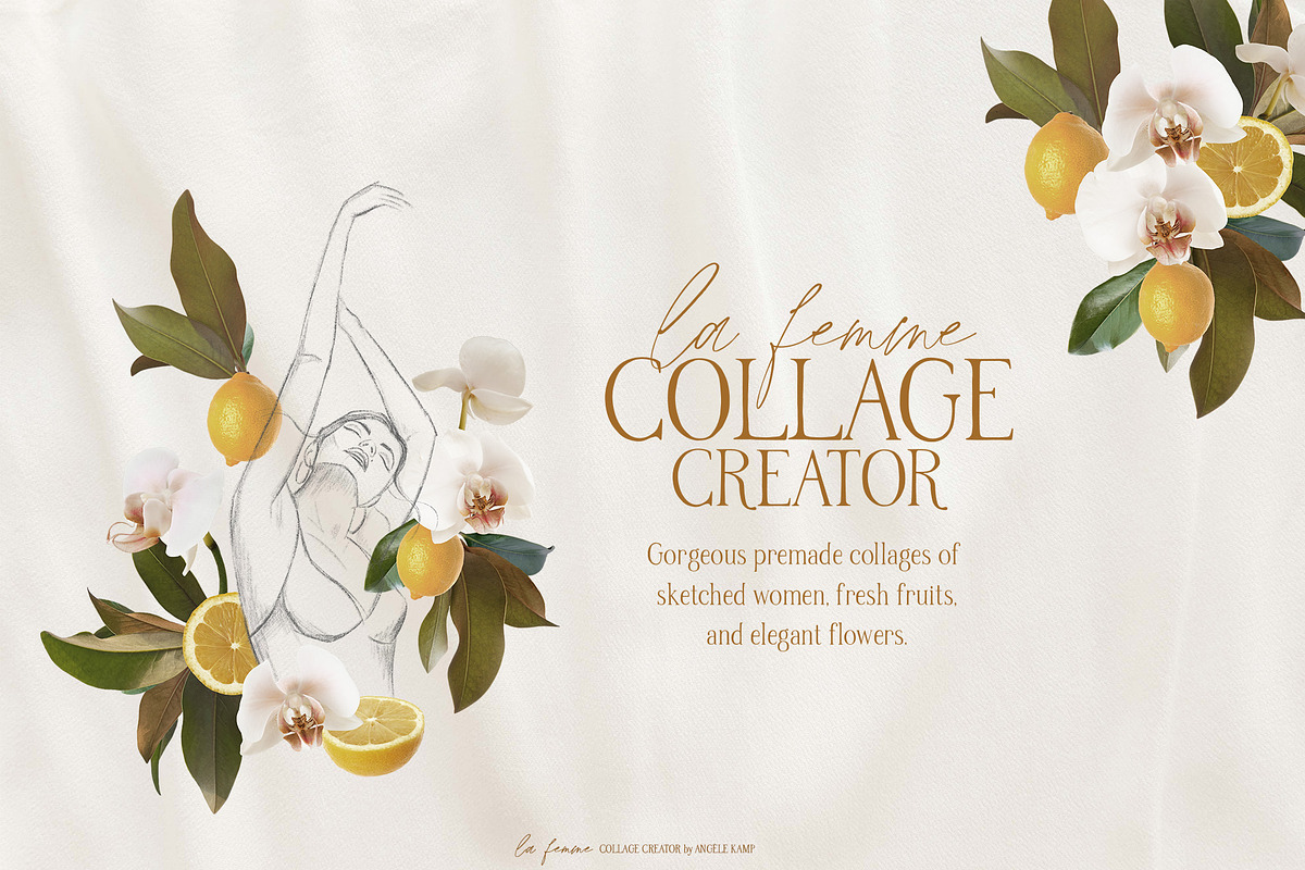 La Femme collage creator women fruit, an Object Graphic by Angele Kamp (Photo 5 of 11)