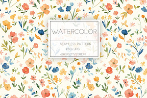 Watercolor Tiny Florals Seamless