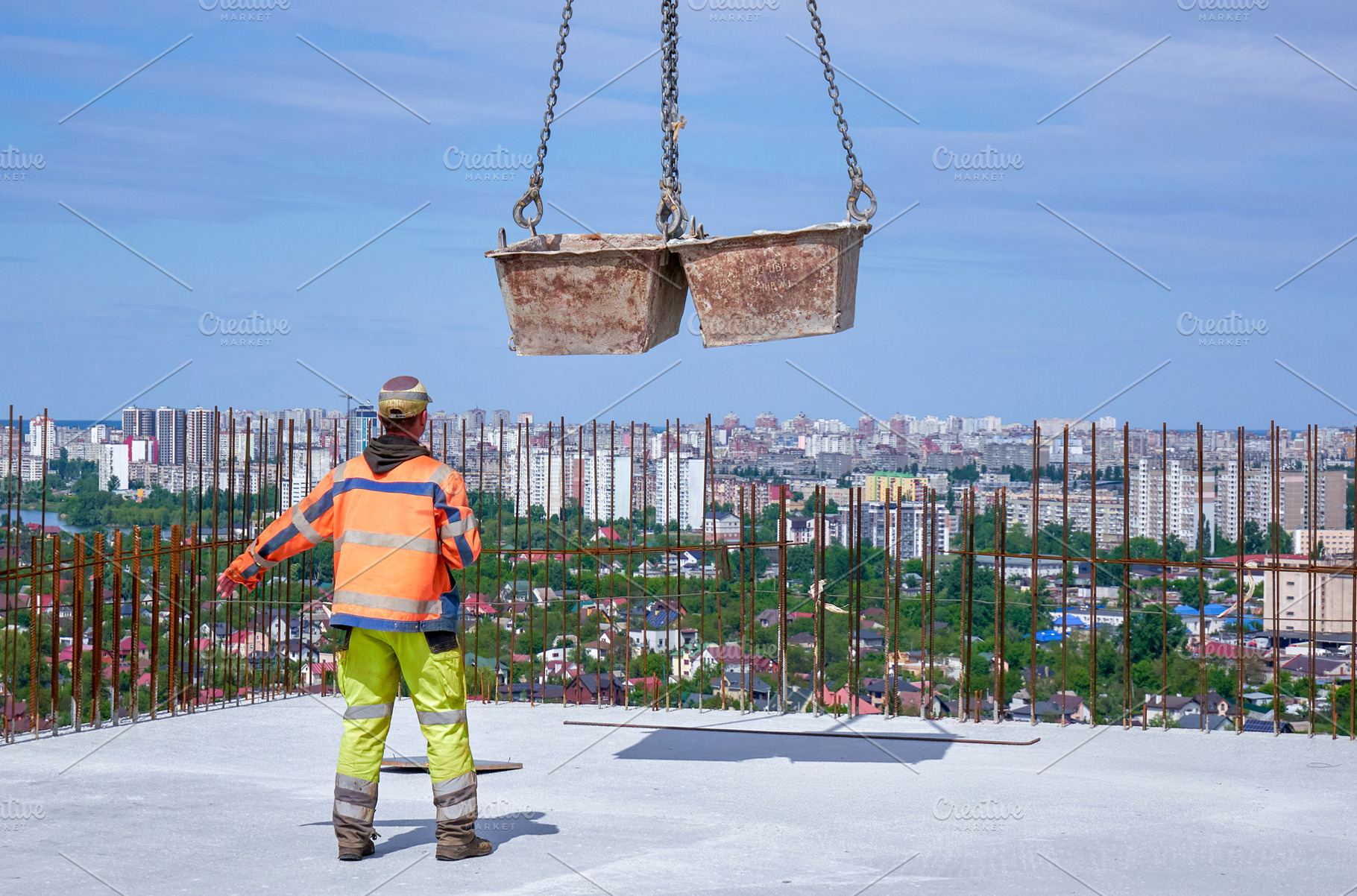 Construction worker on a rooftop, an Architecture Photo by PopotLane